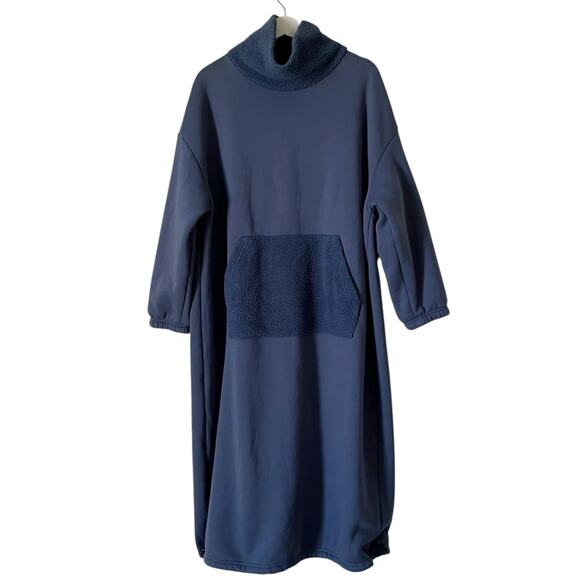 Nap Women's Mock Neck Loungewear Oversized Fleece Knit Dress Size Small - Picture 9 of 12